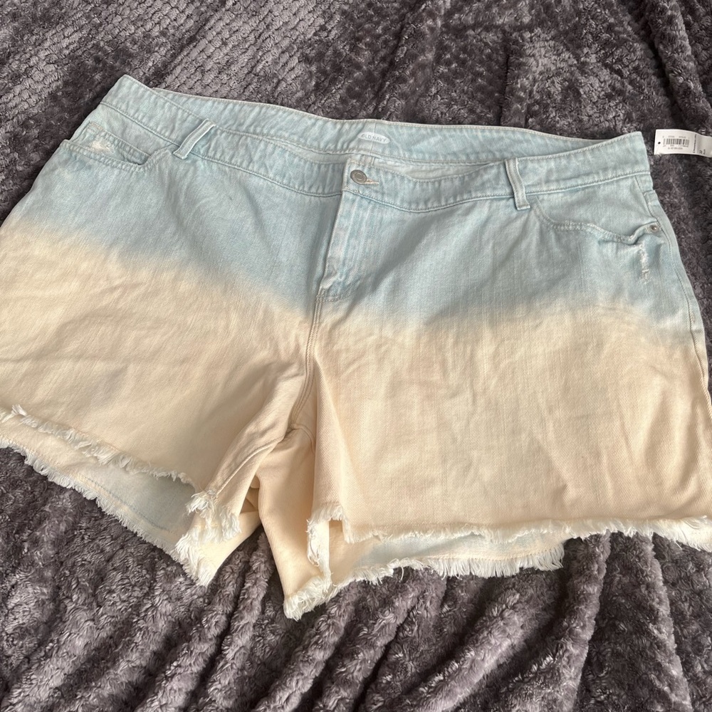 Old Navy bleach dipped denim shorts NWT